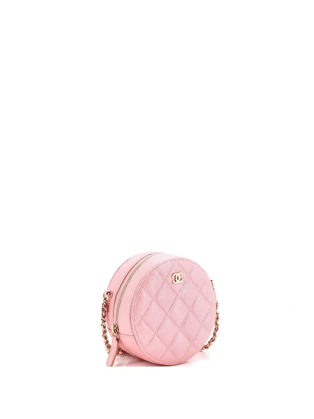 Chanel Round Clutch With Chain Quilted #291412C19B
